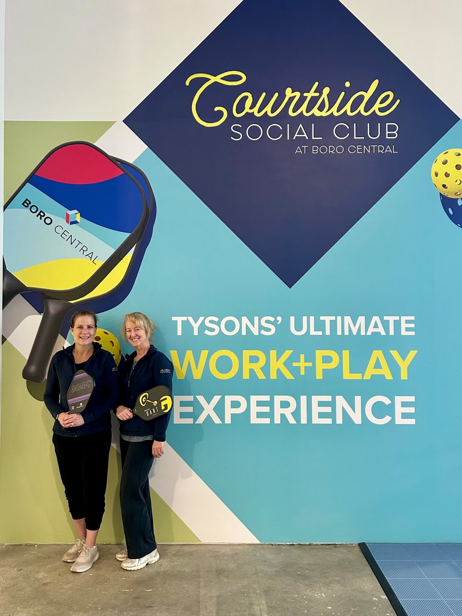VerityCRE's tweet photo. Verity Brokers Mara Conners and Ellie Bechtle took to the courts at the Pickleball Tournament and Broker Networking Event hosted at Courtside Social Club, The Boro Central in Tysons, VA!

#veritycommercial #brokerlife #crenetworking #pickleballandbusiness https://t.co/UWQLR8S4eD