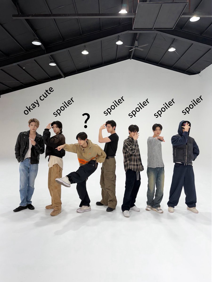 sunooaura's tweet image. every member giving us spoilers and here go heeseung with a piece sign and jungwon doing loose choreo 😭