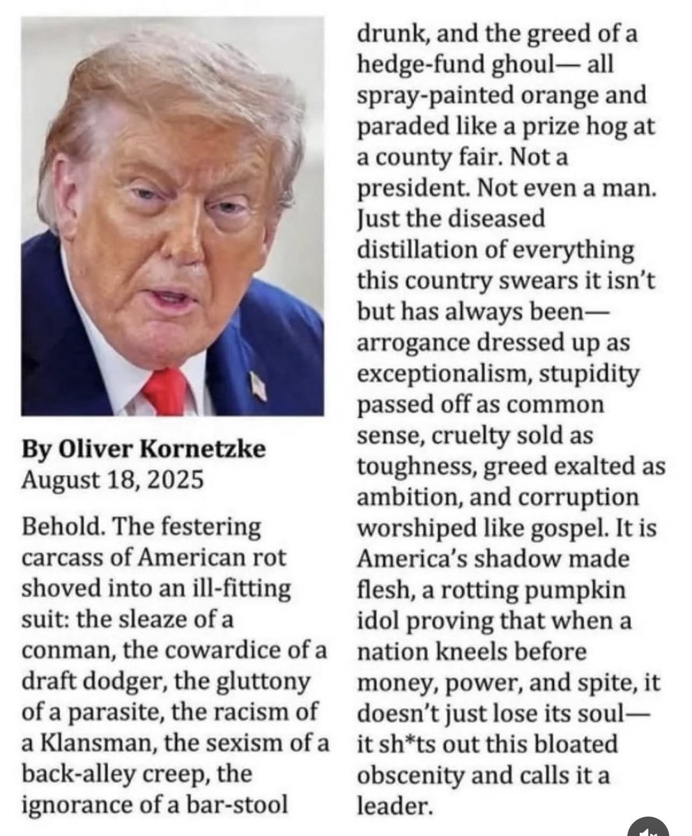Still can’t believe the President of the United States celebrating the death of Rob Reiner on social media. It says plenty about the man. This still remains the most brutally accurate description of Trump I’ve read this year. #bcpoli #cdnpoli