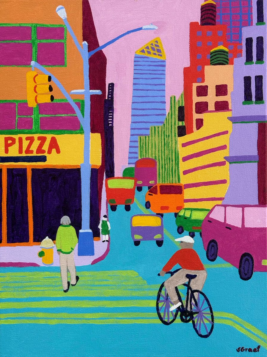 GraefArt's tweet photo. A new painting! It's called Manhattan Bicycler and it's dimensions are 16 x 12 inches.
#contemporaryart #contemporarypainting #contemporaryartist #acryliconcanvas #colorfulart #artworkoftheday #artcollector #artist #workingartist https://t.co/LQ45GxOiUS