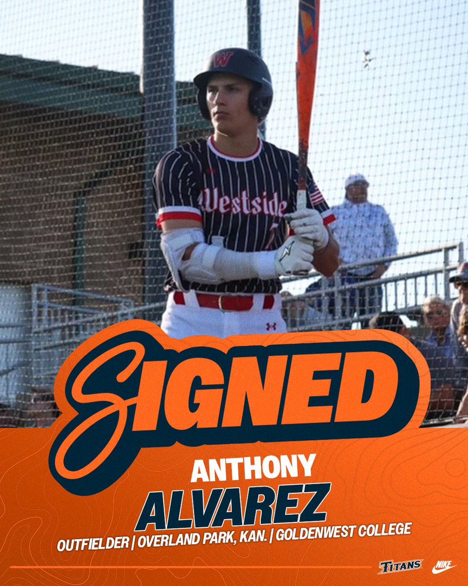 The outfielder from Golden West College is officially a Titan ✍️

Welcome to Fullerton, <a href="/Anth0nyAlvarez1/">Anthony Alvarez</a> 🐘

#TusksUp