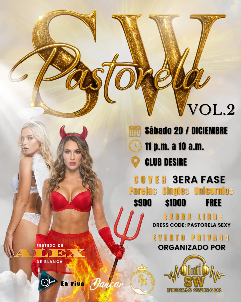 #PASTORELASW vol.2 🎉 
Sábado 20 Diciembre 
Evento privado organizado x <a href="/fiestasSW69/">fiestas swinger</a> ❤️‍🔥
En #MANSIONDESIRE 🏛️

🎟️Entradas solo con acceso
INICIA FASE  III
barra libre 🍻🍾
Rifa,sorpresas y mas 

Reservaciones por MD
<a href="/fiestasSW69/">fiestas swinger</a>
<a href="/DancarPareja/">Dancar</a>
<a href="/Mono_y_princess/">MONKY and PRINCESS</a> 
<a href="/monkyandprinces/">princess</a>