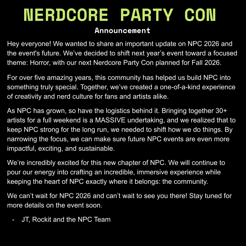 Nerdcore Party Con tweet media