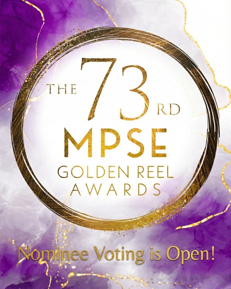 Eligible MPSE members, it's time to vote to determine our nominees for the 73rd Golden Reel Awards! 

Head the voting portal to start the process now: mpsegoldenreel.awardsplatform.com

Voting closes January 2, 2026

#mpse