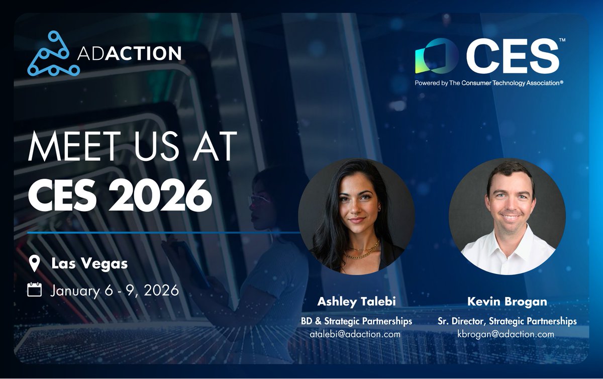 AdActionConnect's tweet photo. The countdown to #CES2026 is ON 🚀

Loyalty is leveling UP next year, and rewarded engagement is leading the charge.

Meet with our team to learn how brands are transforming engagement into LOYALTY and REVENUE for 2026 💸

Let’s talk. →https://t.co/Zckh9rMRzd #CES2026 #LasVegas https://t.co/0oSE84Dsiw
