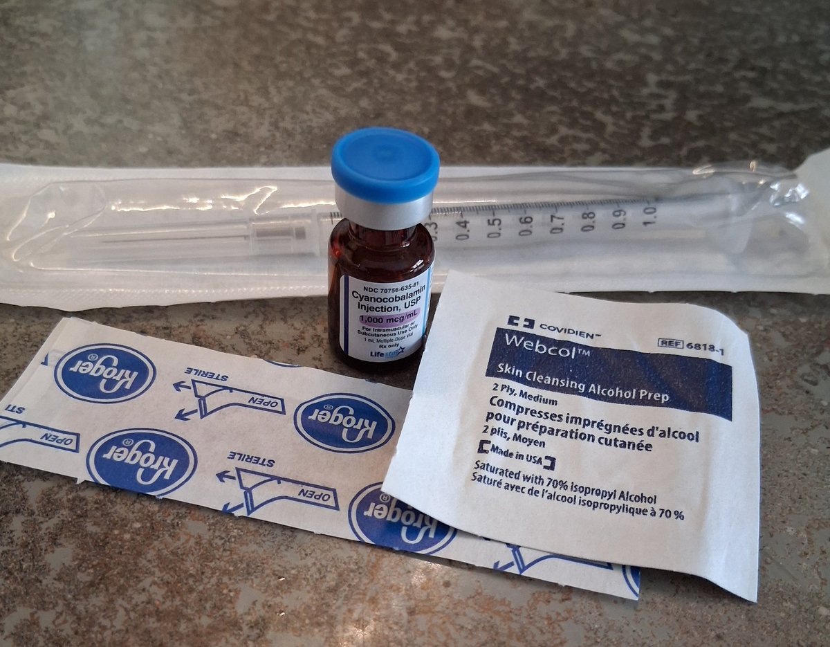 Here we go again. My Vitamin B levels are extremely low, so I'm back to self-injections. Three times a week for one week, then once a month.
#spoonie #chronicillness