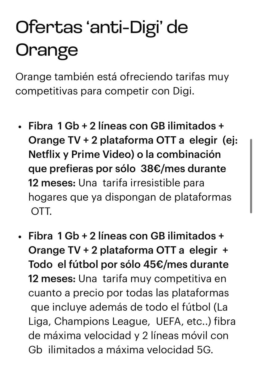 elquepermanece's tweet photo. Para los que no lo sepan, si eres usuario de @digimobil_es tenéis ofertas llamadas “antidigi”. Estas ofertas no aparecen en las web, debes llamar y decir que quieres una portabilidad desde Digi y mencionar estas ofertas. 

Después de 12 meses os piráis a otra y listo. https://t.co/EPGKK1AAuT