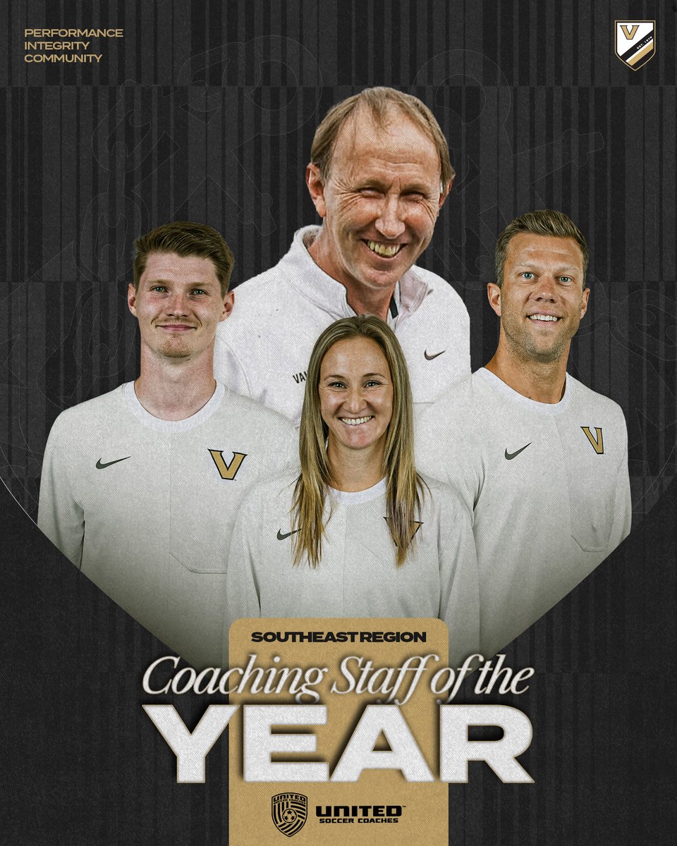 VandySoccer's tweet photo. .@UnitedCoaches 𝙎𝙤𝙪𝙩𝙝𝙚𝙖𝙨𝙩 𝙍𝙚𝙜𝙞𝙤𝙣 𝘾𝙤𝙖𝙘𝙝𝙞𝙣𝙜 𝙎𝙩𝙖𝙛𝙛 𝙤𝙛 𝙩𝙝𝙚 𝙔𝙚𝙖𝙧 https://t.co/bD7Dnsohgh