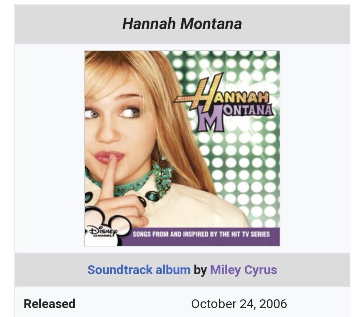 CyrusPRESS's tweet photo. FUN FACT:

Miley Cyrus and Taylor Swift dropped their first albums on the exact same day, month, and year, and next year will mark 20 years of Taylor, Miley, and Hannah Montana in the industry! https://t.co/3H10meO7Xh