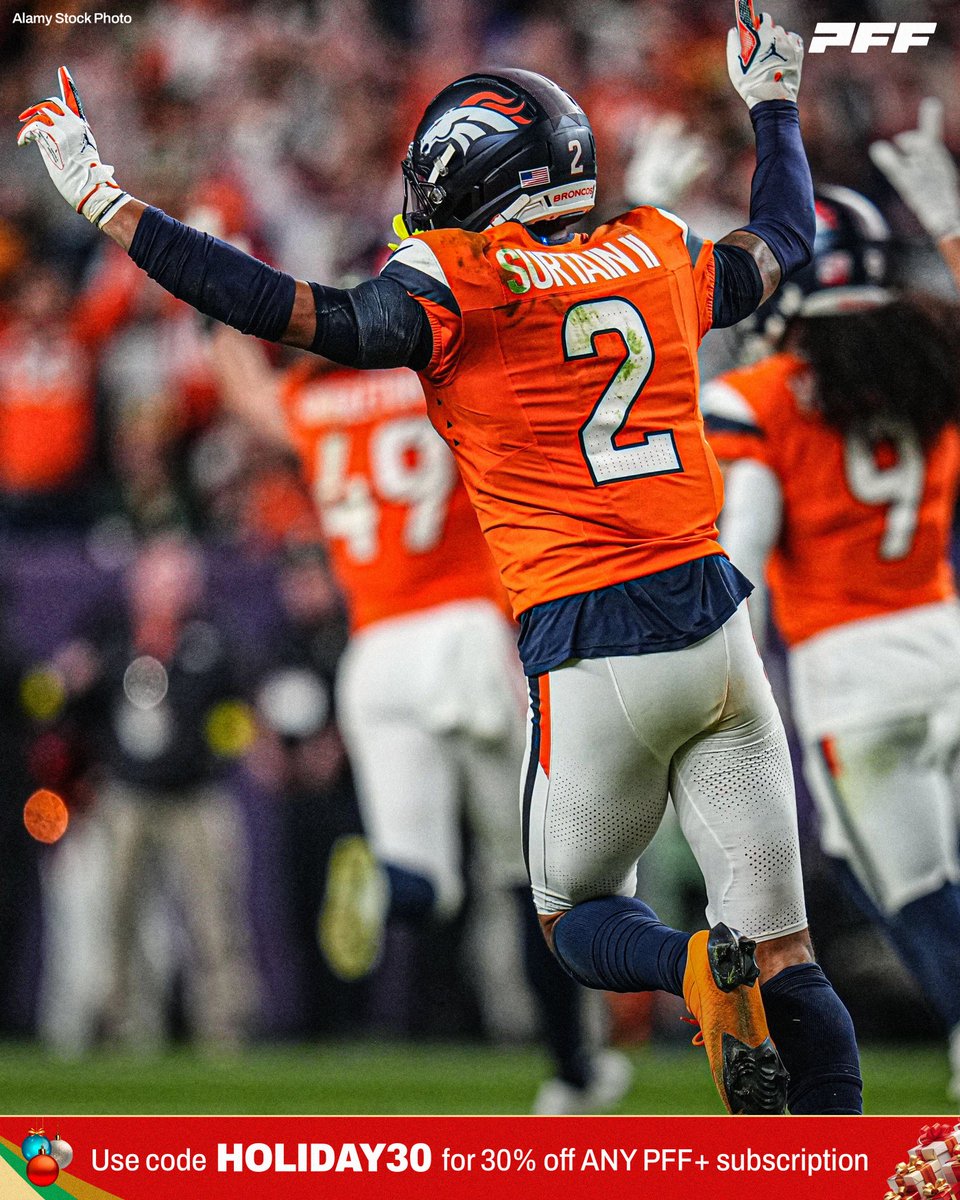 PFF's tweet image. DPOY Pat Surtain II showed up vs the Packers:

🔒 47 coverage snaps
🔒 5 receiving yards allowed
🔒 1 interception
🔒 2.8 passer rating allowed