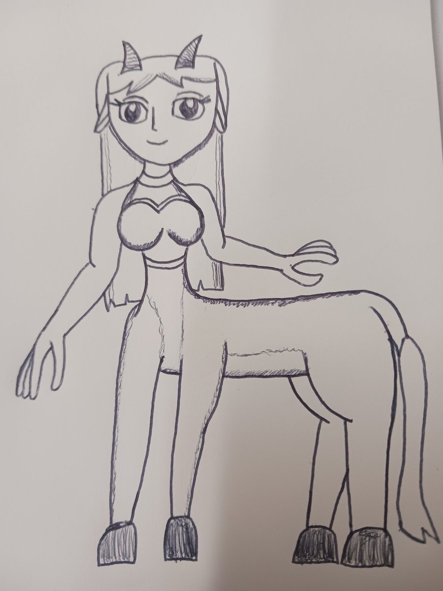 Doodle of the day. A centaur girl.