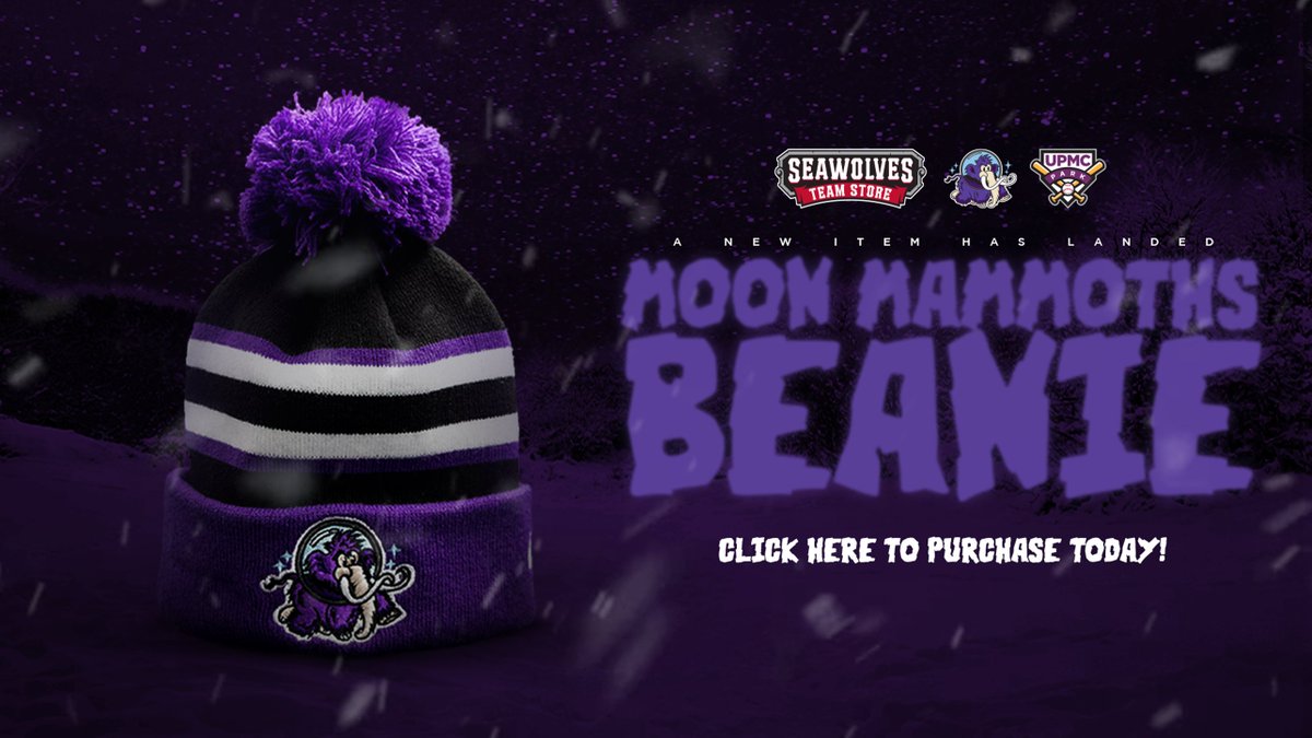 Perfect for those snowy days in Erie....like today ❄️

Shop the Moon Mammoths collection here: seawolves.milbstore.com/collections/mo…