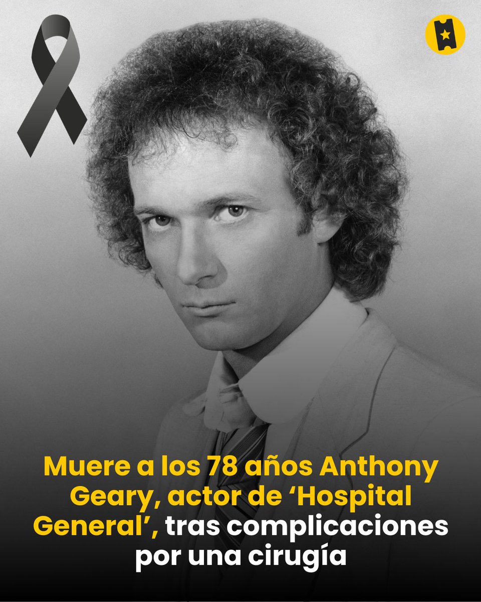 Murió Anthony Geary, la leyenda de la serie 'Hospital General', a los 78 años. El actor falleció tras complicaciones derivadas de una cirugía. 🕊️
sensacine.com.mx/noticias/notic…