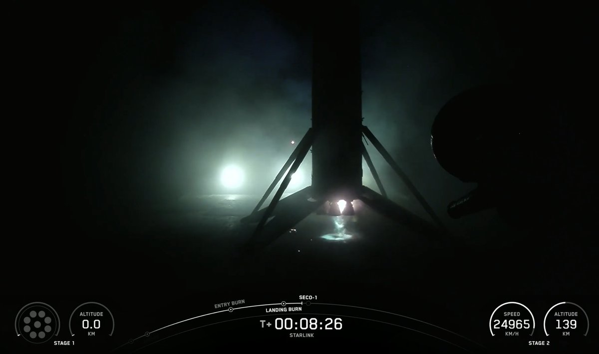 StingerNSW's tweet photo. Welcome Back Booster B1092.9🚀
#SpaceX #Falcon9 #Starlink #ASOG