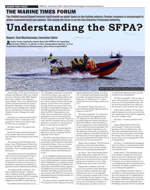 The place to discuss the issues... The MARINE TIMES FORUM. Your views welcome. December edition now in the shops and online. The leading marine newspaper.