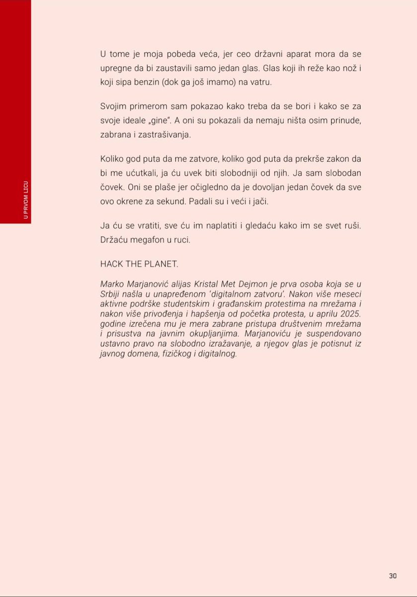 Markovo <a href="/good_neighbor/">Kristal Met Dejmon</a> svedočenje je objavila SHARE Fondacija <a href="/ShareConference/">SHARE Foundation</a> u redovnom godišnjem izveštaju monitoringa povreda digitalnih prava u Srbiji “Glasovi otpora digitalnom nasilju”

sharefoundation.info/wp-content/upl…