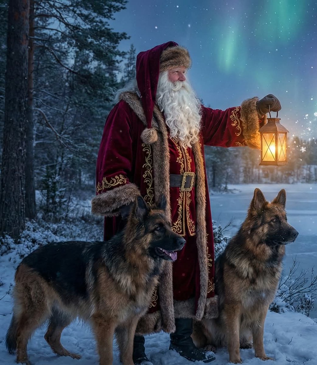 Father of Christmas with his best friends.