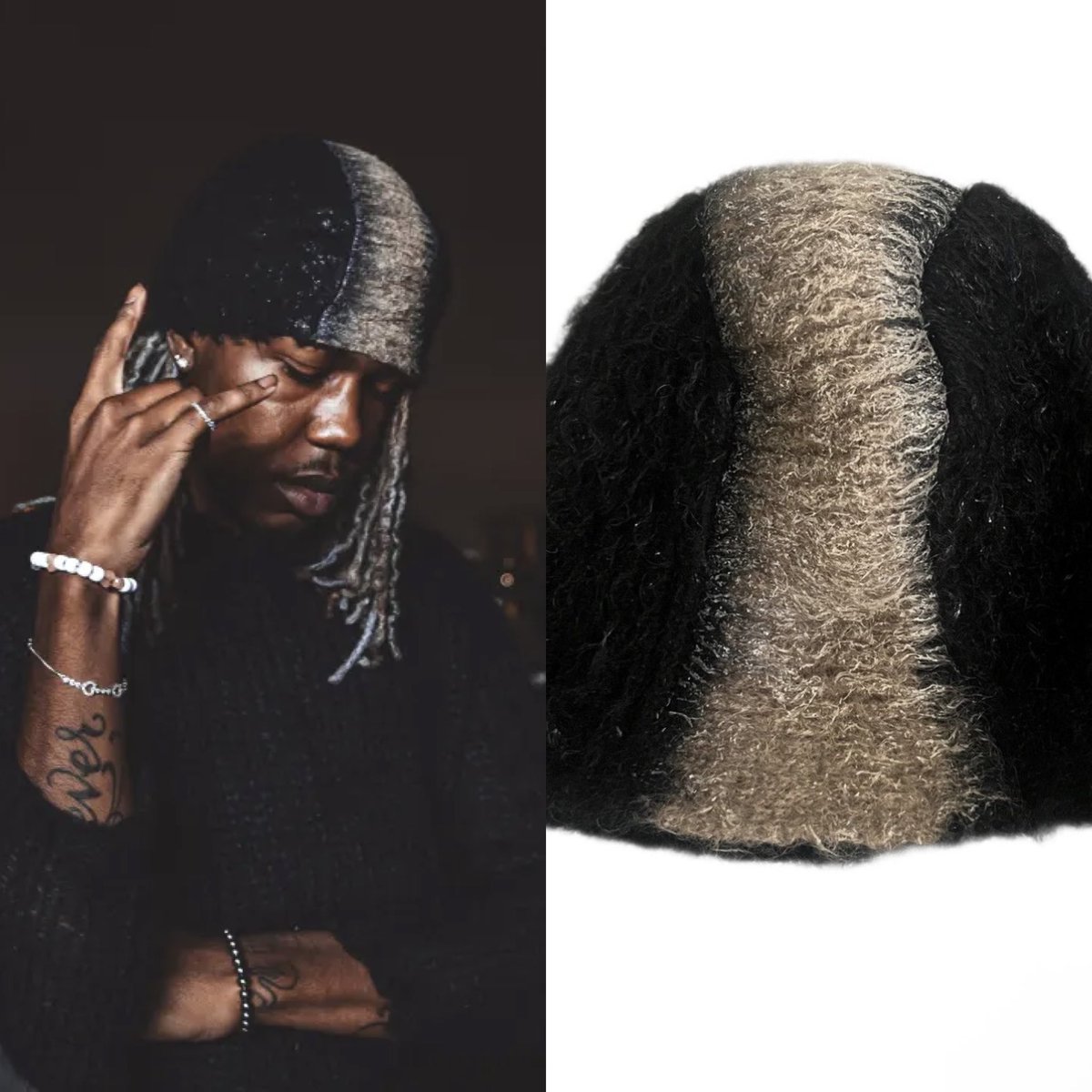 Destroy Lonely wearing Prada Fw07 Mohawk Beanie Worn during his