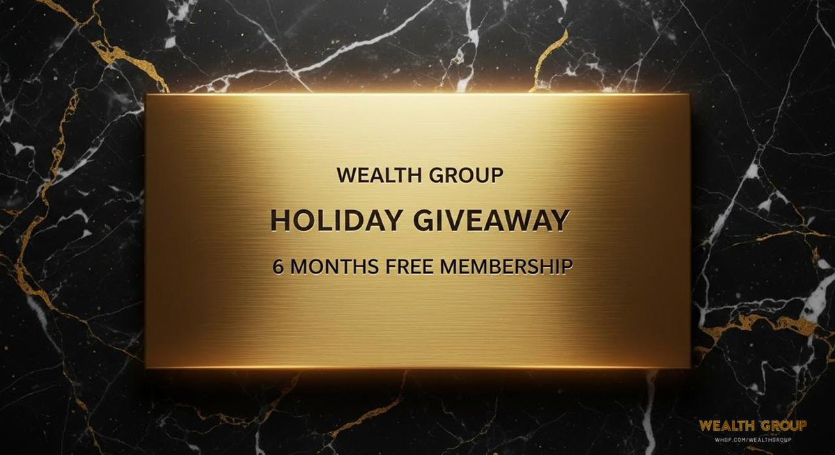✨ HOLIDAY GIVEAWAY ALERT! ✨

Score a 6-MONTH FREE MEMBERSHIP to join <a href="/WealthGroup/">Wealth Group</a>!
To enter, complete all 3 steps:
✅ Like &amp; Retweet
✅ Follow <a href="/WealthGroup/">Wealth Group</a> &amp; <a href="/muzsays/">Muzza</a> 
✅ Tag 3 friends

Winner revealed Jan 12th! 🤞