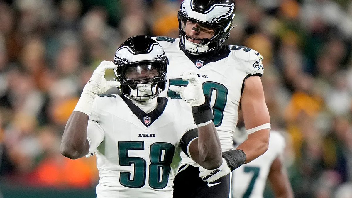 DiBonaNFL's tweet image. 19 players have recorded 50+ total pressures this season, according to @PFF.

Only one player has recorded 50+ total pressures in less than 350 pass rushing snaps…

Eagles EDGE Jalyx Hunt has 50 total pressures in just 303 pass rushing snaps this season. 🤯