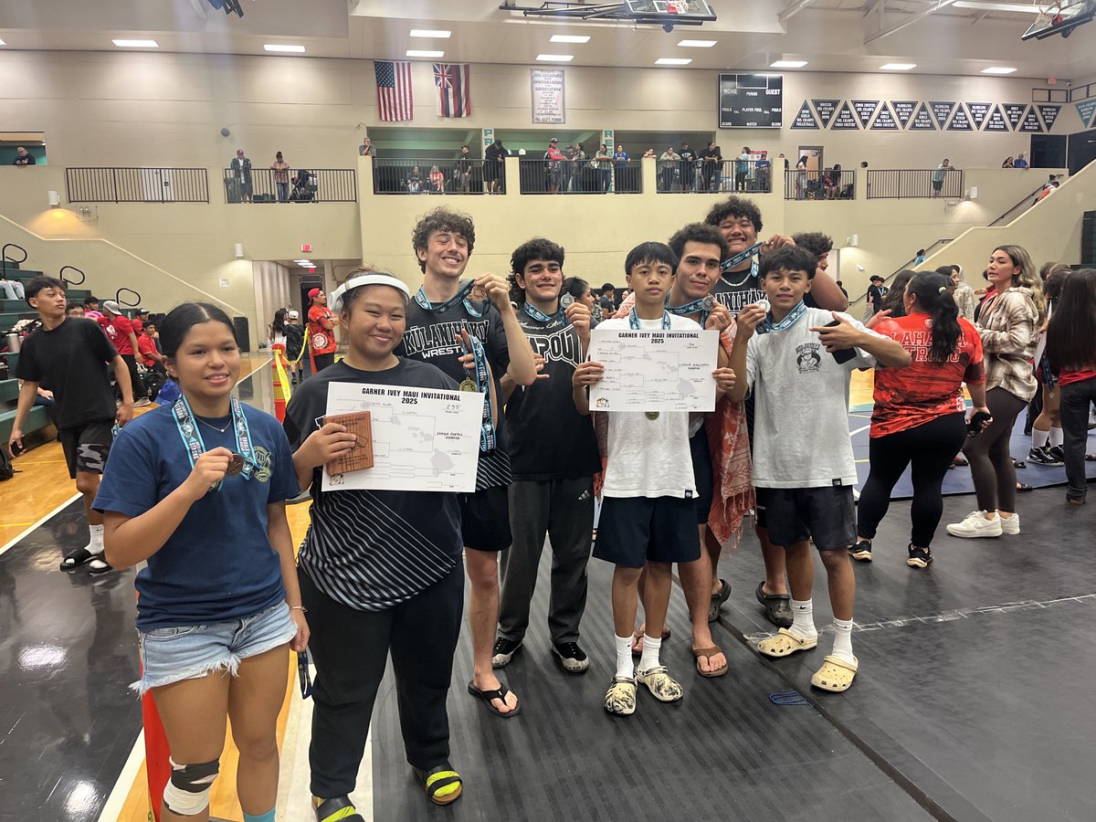 KHSMantaRays's tweet image. AWESOME PERFORMANCES by the Kūlanihāko'i wrestlers at the Maui Invitational Tournament (MIT) this weekend. #LetsGoRays

Shayla Suetos-girls 235 - 1st place as well as the Garner Ivy Award

Lennox Manlapao- boys 106 - 1st place

++Four 2nd place finishes along with a 5th and 6th.
