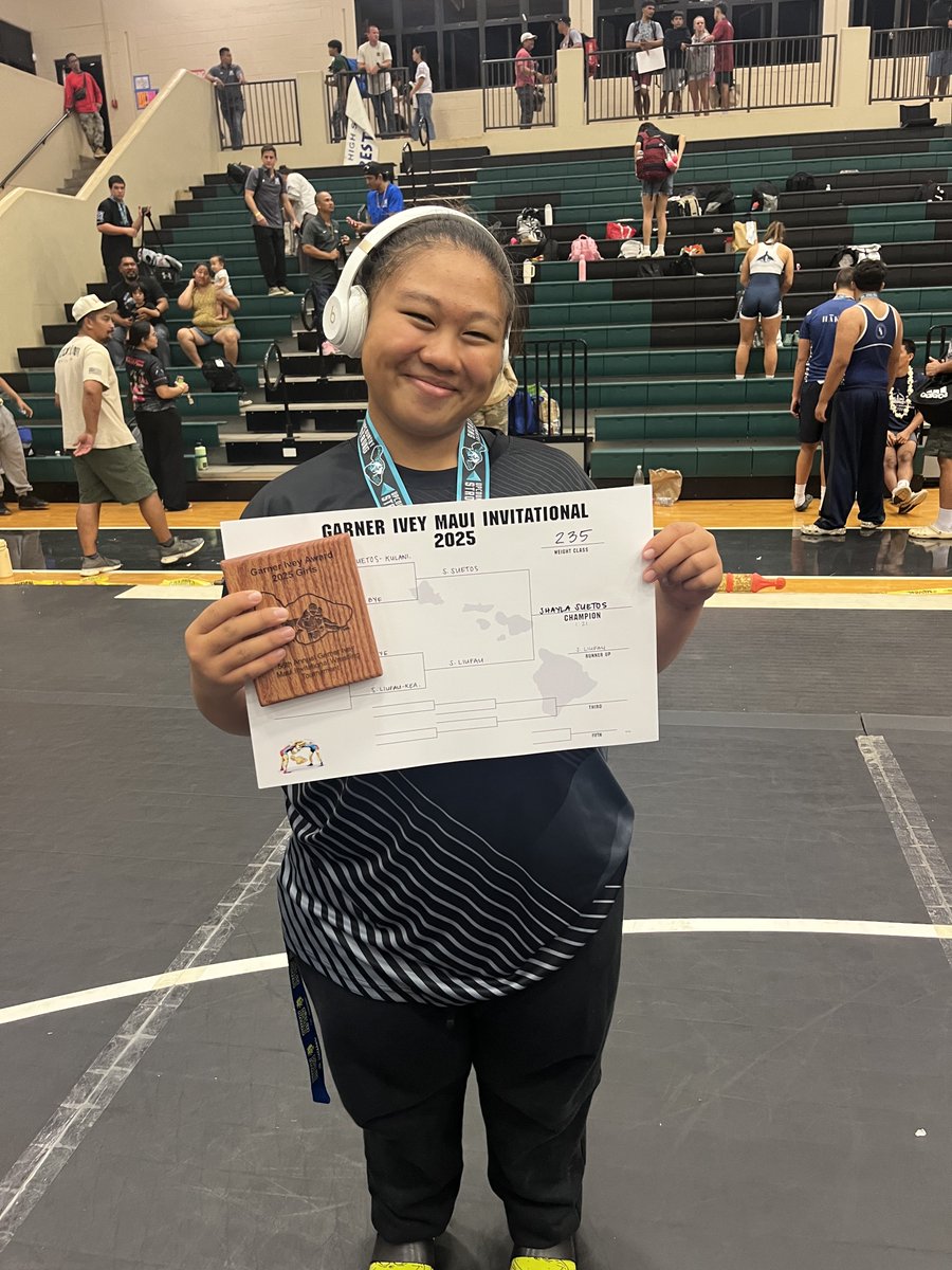 KHSMantaRays's tweet image. AWESOME PERFORMANCES by the Kūlanihāko'i wrestlers at the Maui Invitational Tournament (MIT) this weekend. #LetsGoRays

Shayla Suetos-girls 235 - 1st place as well as the Garner Ivy Award

Lennox Manlapao- boys 106 - 1st place

++Four 2nd place finishes along with a 5th and 6th.