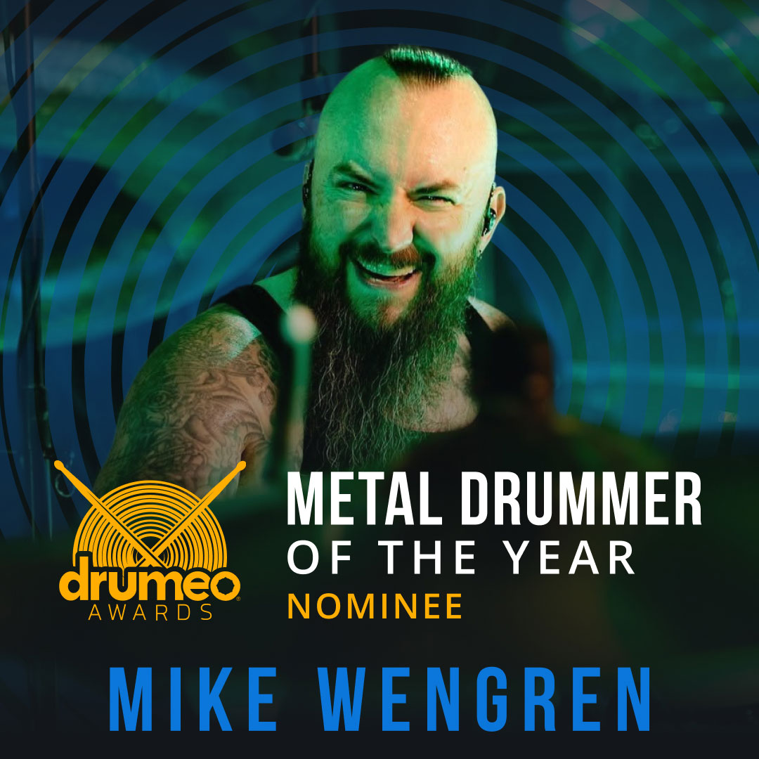 Disturbed's tweet image. Our very own @MikeWengren has been nominated for @Drumeo's Metal Drummer Of The Year!! Vote for Mike now 🤘🤘 vote.drumeo.com/metal-drummer-…