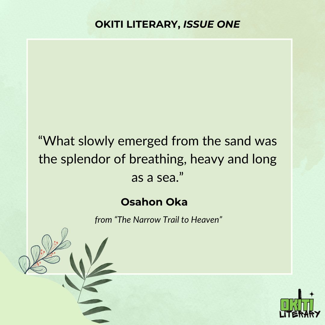okitiliterary's tweet photo. Read Osahon Oka's moving piece from our first issue:

https://t.co/D7kOsBRs5G

#OkitiLiterary #IssueOne #Poetry #poetrycommunity https://t.co/72cIcqunbX