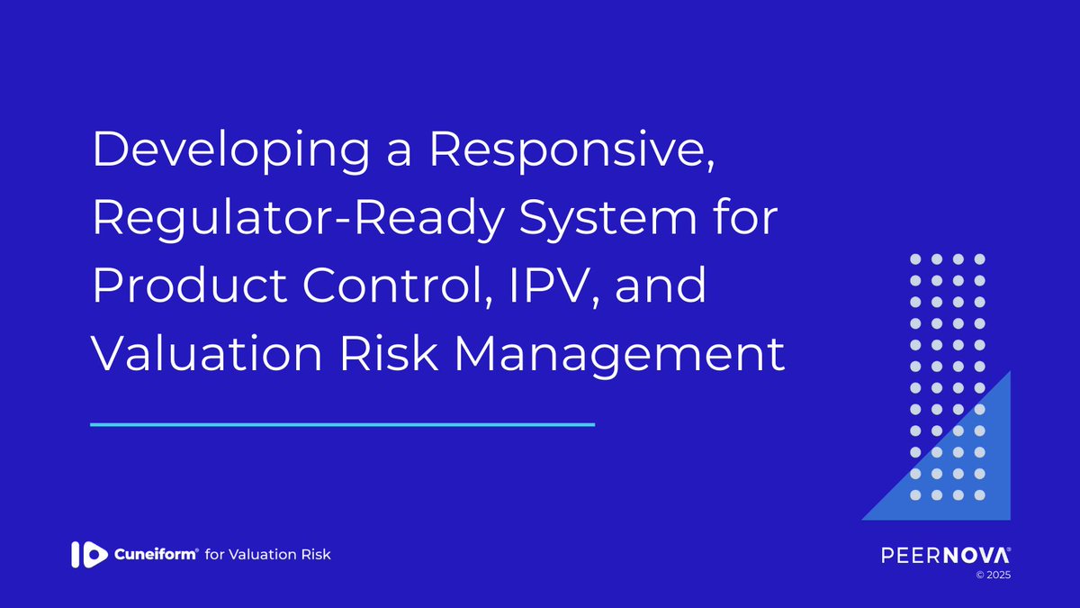 #ValuationTeams face rising regulatory pressure and complexity, yet many still rely on slow, end-of-cycle processes. See how Cuneiform for Valuation Risk enables daily #IPV, #ValuationControls, and compliance.tinyurl.com/2v9j2d6t