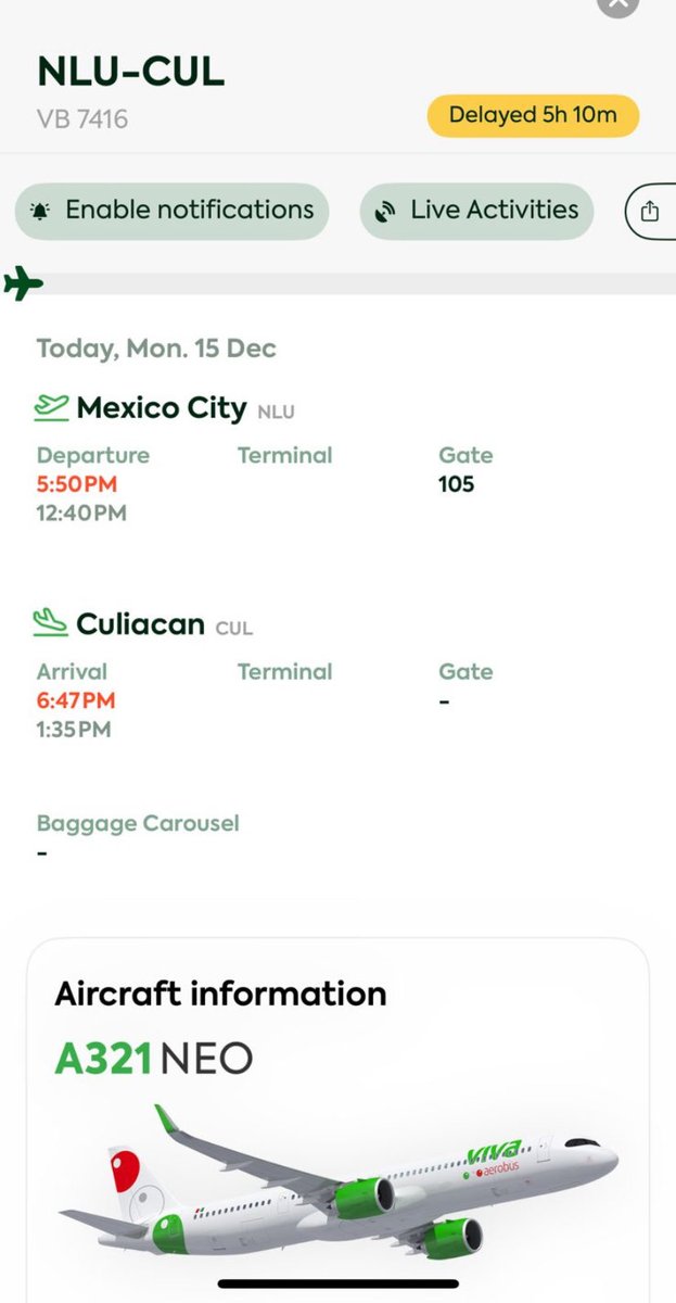 Otra vez ⁦<a href="/VivaAerobus/">Viva</a>⁩ 5 horas de demora !! Les estarán ofreciendo alimentos a sus clientes afectados !! ⁦<a href="/Profeco/">Profeco</a>⁩