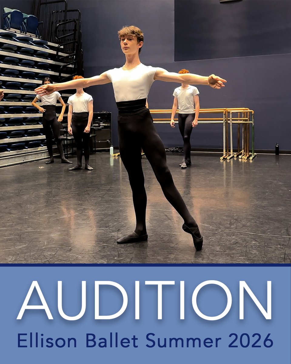 EllisonBallet's tweet image. Ellison Ballet offers exceptional men's training as part of its summer programs, with separate daily technique classes and extensive pas de deux work, focusing on the development of the power, stamina, &amp;amp; masculinity associated with strong male technique.
ellisonballet.org/summerintensiv…