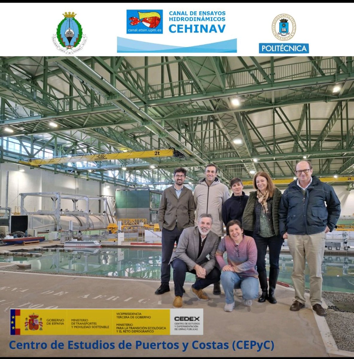 ETSIN_Oficial's tweet photo. Visita de la delegación del Canal de Ensayos (@cehinav) de la @ETSIN_Oficial de @La_UPM al Centro de Estudios de Puertos y Costas (CEPYC) del @CEDEX_es
#etsinavales #somosupm #cepyc #cedex #centrosdeinvestigacion #puertos #costas https://t.co/7ltKEELiMz