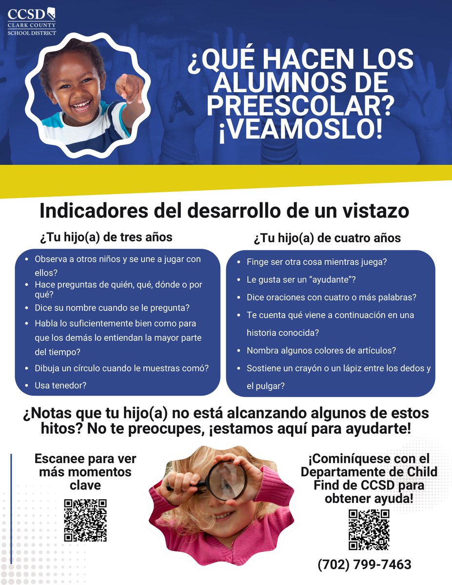 Some helpful information from CCSD's Child Find.