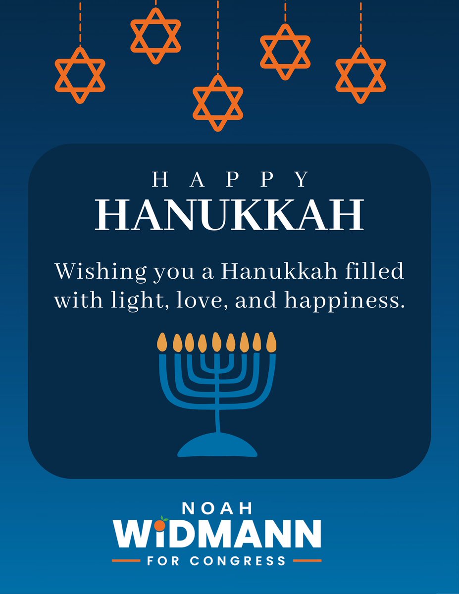 noahforflorida's tweet photo. Wishing everyone celebrating a joyful Hanukkah 🕎
May the Festival of Lights bring warmth, reflection, and time with loved ones across Florida’s 7th District. https://t.co/CL9KD7MBAd