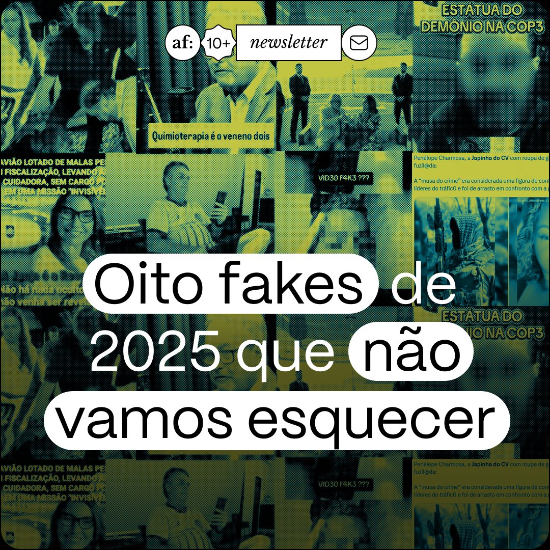👀 A RETROSPECTIVA DE 2025 👀

Como manda a tradição, a equipe do Aos Fatos se uniu novamente na edição de dezembro da “A Que Ponto Checamos” para eleger as desinformações mais malucas que desmentimos ao longo do ano.

Relembre as mais marcantes: 👇
aosfatos.org/s/qduhslq/