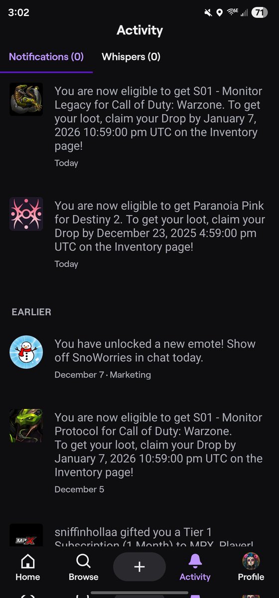 nautical_kraken's tweet photo. @DestinyTheGame How do I claim this? I know my game and twitch are connected because I got to claim the last twitch drop that was a ship and emblem. https://t.co/onSbwAlNQg