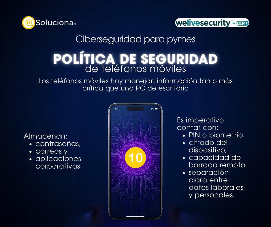 ¿Sabías que los ataques a móviles crecen cada día? La prevención es tu mejor defensa.

En Soluciona te damos las herramientas para proteger tus datos y mantener tu productividad sin interrupciones.
De el amano de <a href="/ESETLA/">ESET Latinoamérica</a> 

#SeguridadMóvil #Soluciona #Ciberseguridad #ProtegeTuInfo
