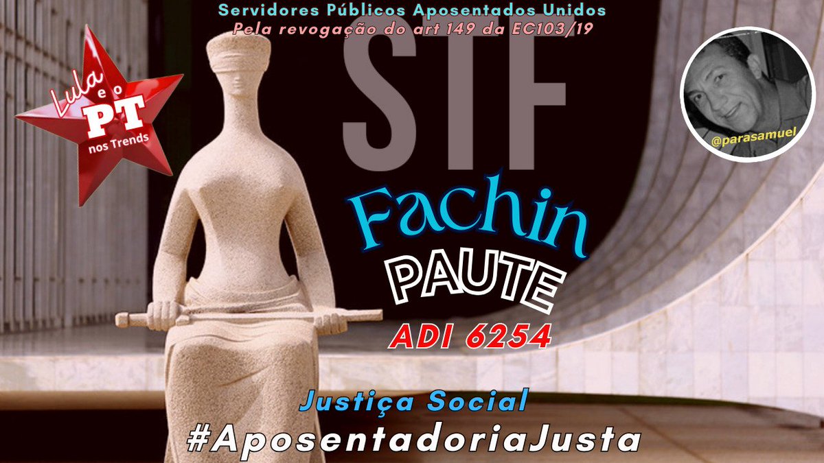 "Aposentados pedem respeito! O confisco de 14% é cruel. STF, avancem com a votação do art. 149 da EC103/19 já!  <a href="/STF_oficial/">STF</a>
@nunesmarquesK
<a href="/MinAMendonca/">André Mendonça</a>
<a href="/Cristianozaninm/">Cristiano Zanin Martins</a>
<a href="/FlavioDino/">Flávio Dino 🇧🇷</a>
👇   Justiça Social
Fachin Paute ADI 6254 
#AposentadoriaJusta"