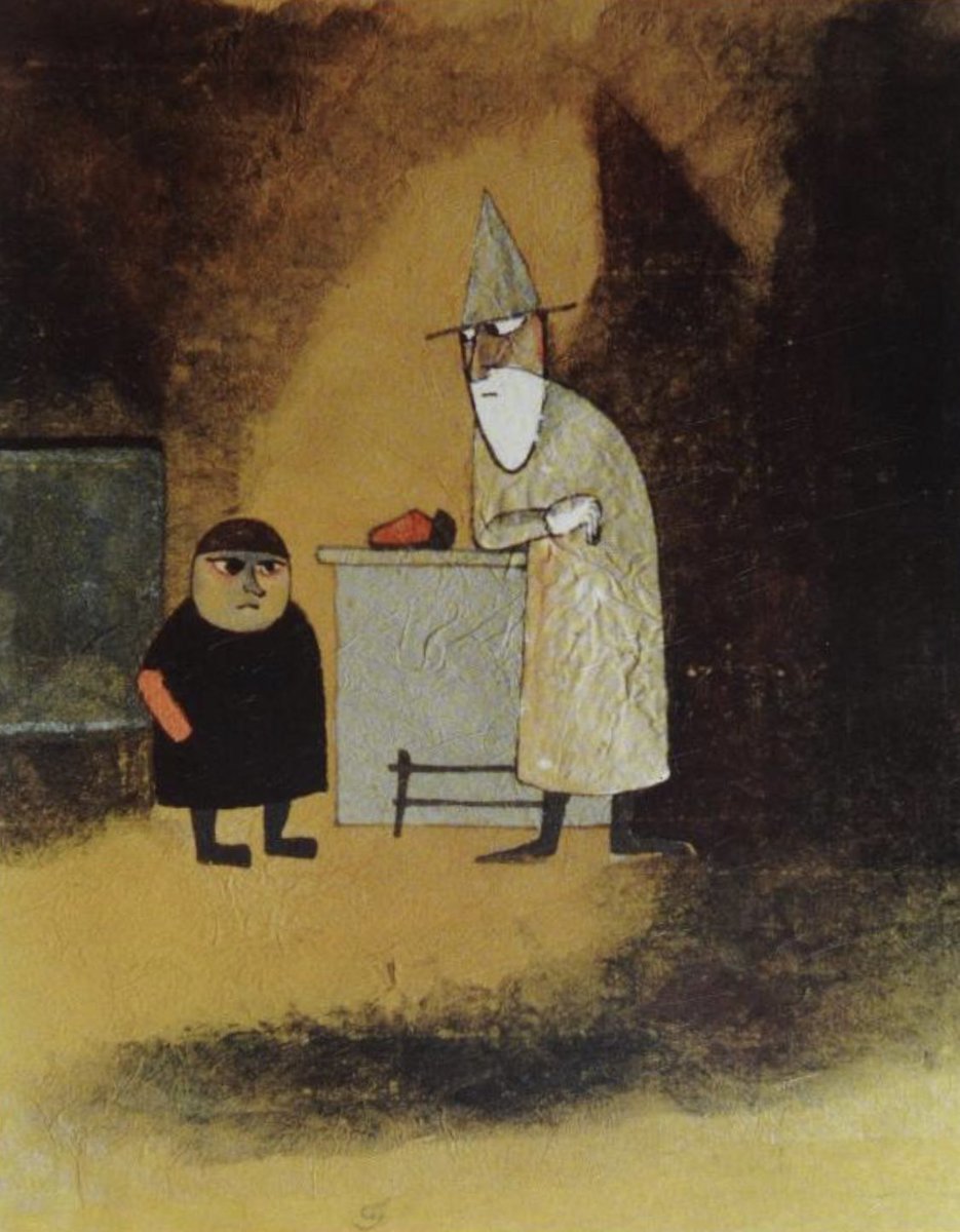 ‘gandalf persuades bilbo to leave the ring to frodo’ cor blok, 1960