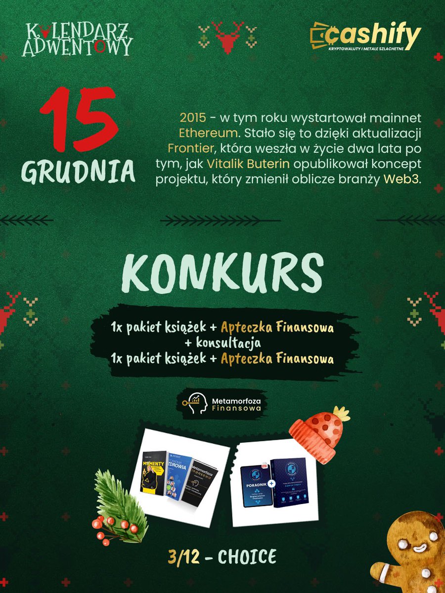 🎁 Kalendarz Adwentowy: 15 grudnia x Metamorfoza Finansowa 🎄

Gdybyśmy mogli dodać jakiś dzień do kalendarza świat nietypowych, to z 15 grudnia zrobilibyśmy Dzień Świadomości Finansowej, ponieważ o to dziś zadba ekipa z Metamorfozy Finansowej! 🤑

Często życzy się bliskim „kasy