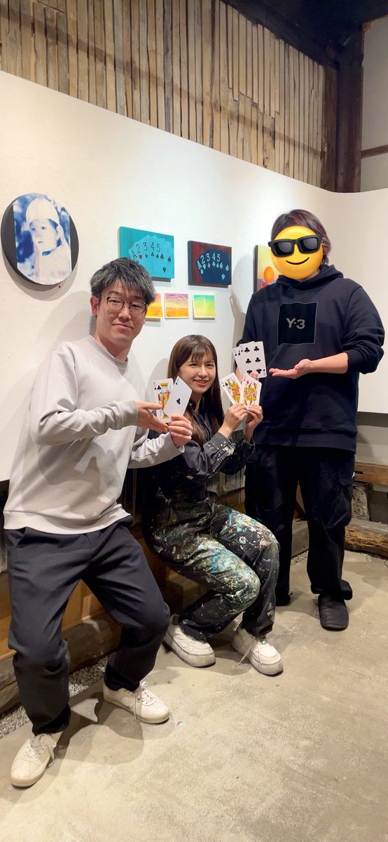 ありがとうございます！☺️🖼️
みなさんがこの日描きあげた絵も技術の集大成ですね！私もご一緒できて楽しかったです🎨
#美術　#個展 #MIX #10gamemix #ポーカー
<a href="/haco_yanaka/">haco - art brewing gallery -</a>