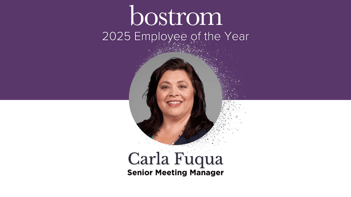 Announcing Bostrom's 2025 Employee of the Year, Carla Fuqua!🎉 

Carla consistently goes above and beyond delivering exceptional results, supporting her team and client teams, and driving initiatives that make a lasting impact. Thank you, Carla, for all of your incredible work!🌟