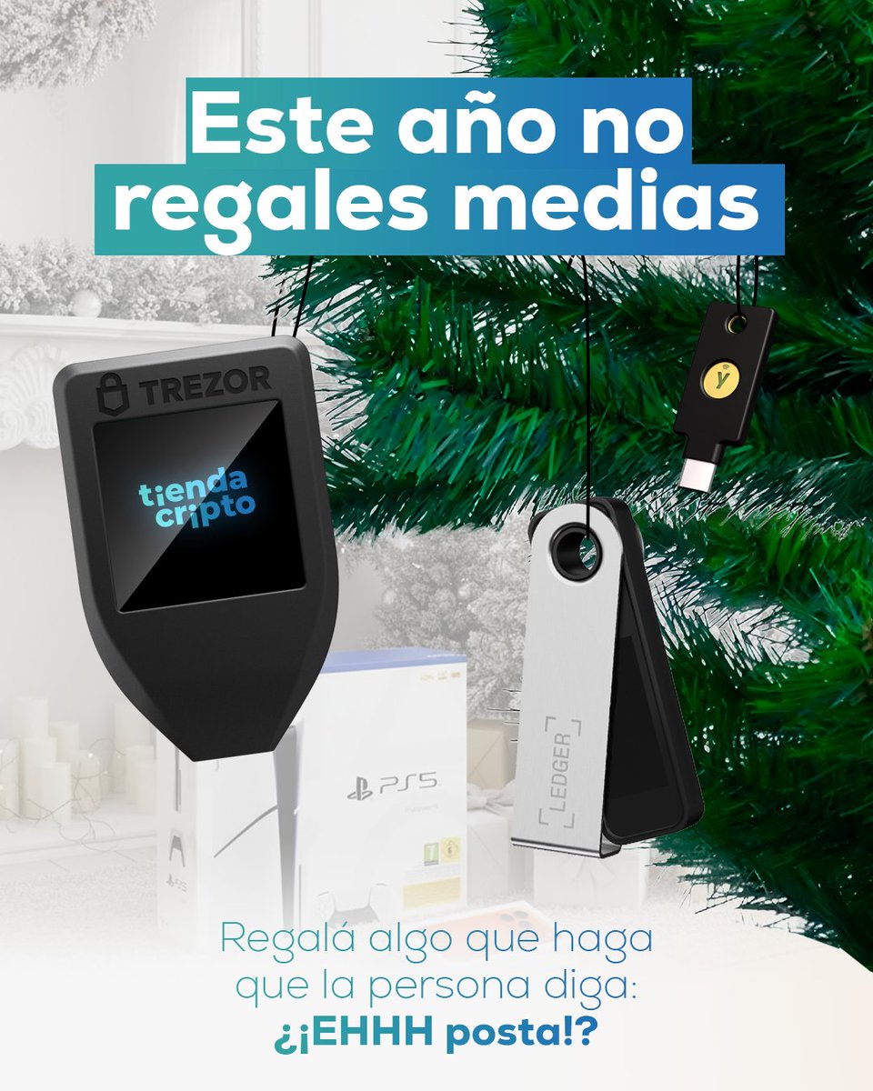 tienda_cripto's tweet photo. 🎁 Este año regalá algo que realmente importa: seguridad, tecnología y tranquilidad.

Llegó nuestro 10% OFF navideño en TODOS los productos: https://t.co/HNXaj1pJXG https://t.co/uqHPxnmTSn