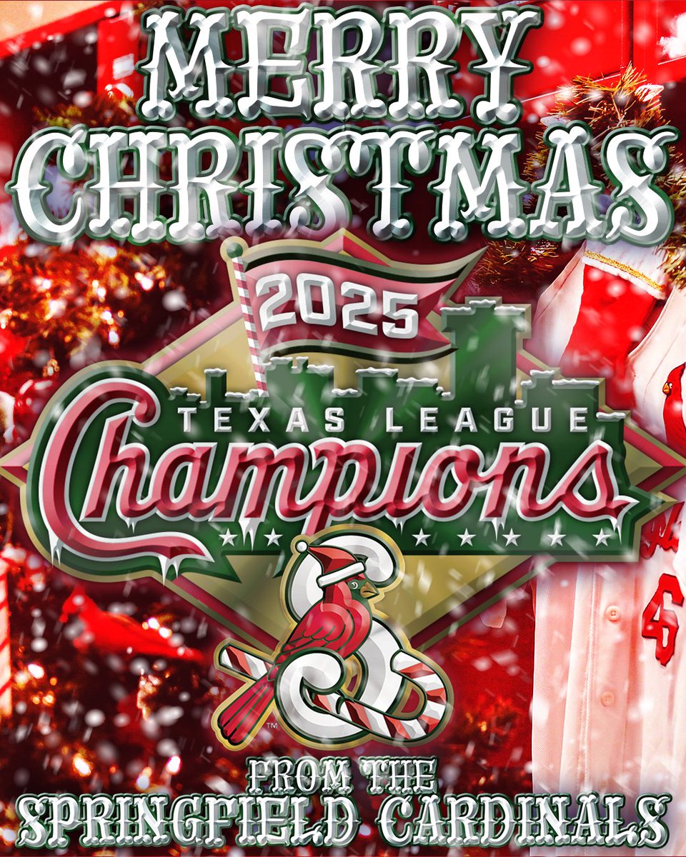 Sgf_Cardinals's tweet photo. Merry Christmas from the Springfield Cardinals! https://t.co/b3725COjXZ