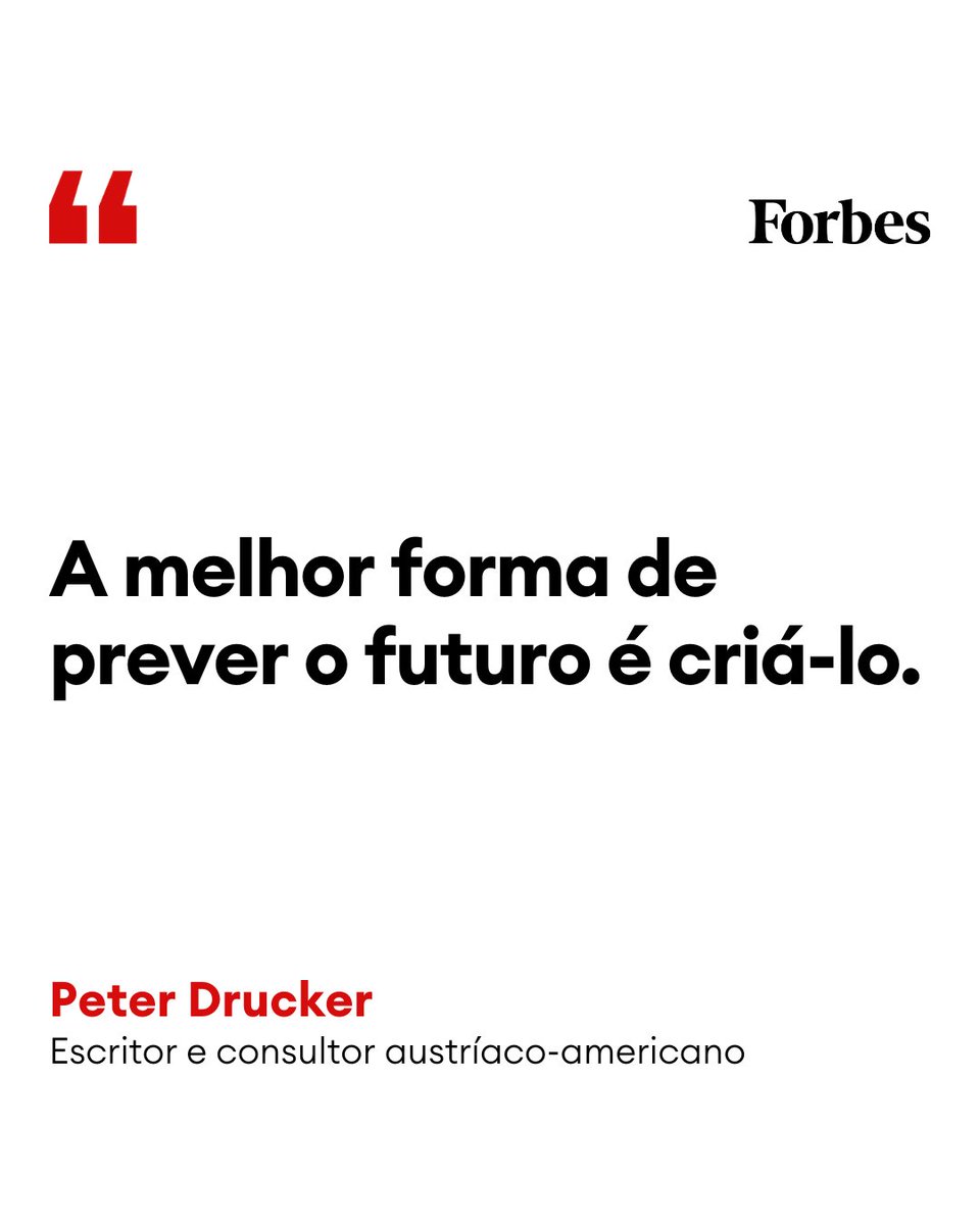 ForbesBR's tweet image. Peter Drucker (1909–2005) foi um pensador austro-americano considerado o pai da administração moderna.

#PeterDrucker #Criação #Sucesso #Objetivo #FraseDoDia #ForbesBr