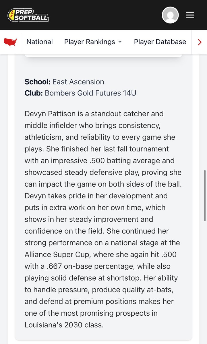 Devyn Pattison 2030 | Catcher | Mid Infield (@DevPattison) / Posts / X