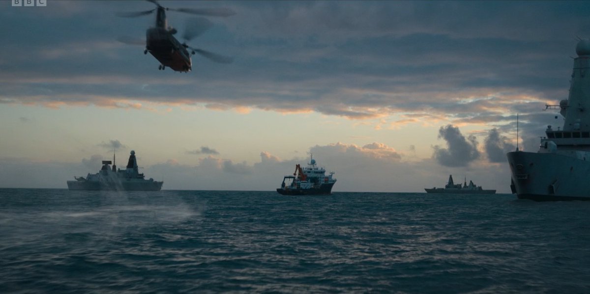 Gosh <a href="/NOCnews/">National Oceanography Centre</a> haven't those ocean bottom seismometers become huge! Nice to see #RRSJamesCook getting a warranted escort as a leading UK science asset. #TheWarBetweenTheLandandtheSea