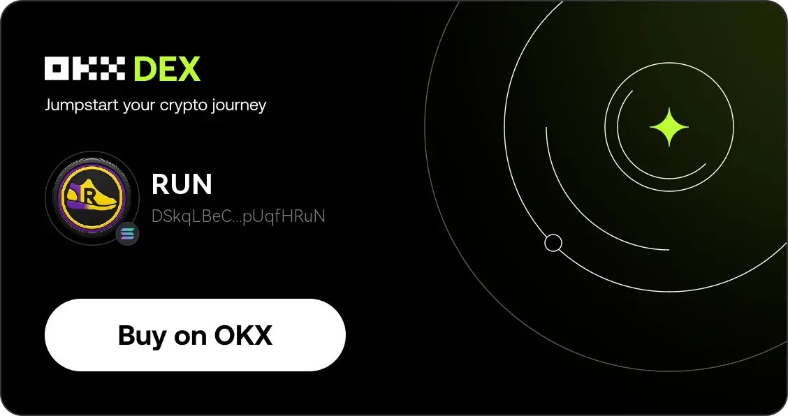 🚀 $RUN is live on OKX DEX!

Trade $RUN easily and securely on <a href="/wallet/">OKX Wallet</a>  DEX.
The ecosystem is moving — don’t miss the momentum 
web3.okx.com/ul/iIvPej4?ref…

#RUN #SneakersGO #OKX #OKXDEX #Solana #Web3 #DEX #Crypto