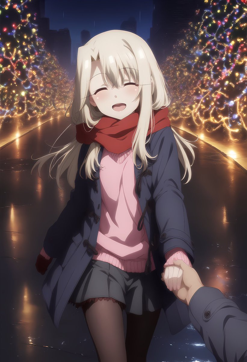 kodama_2020's tweet image. クリスマスデート
Fate/kaleid liner プリズマ☆イリヤ 
イリヤスフィール・フォン・アインツベルン 
（Illyasviel von Einzbern） 
#AIart 
#AIイラスト  
SFW illustration. No nudity, no suggestive intent.