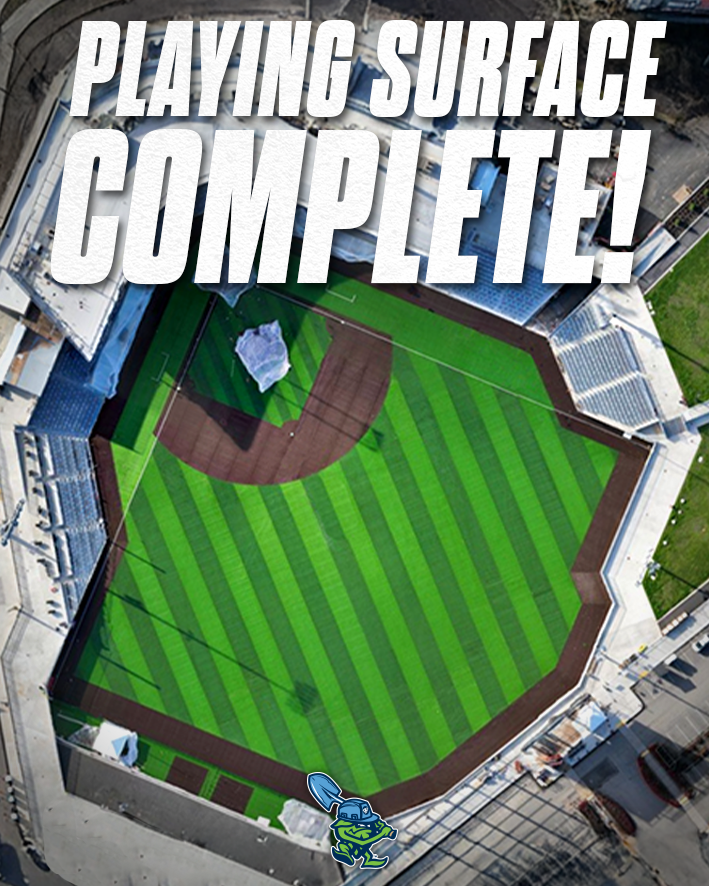 BREAKING: We're excited to announce the completion of our first-of-it's-kind playing surface. As the first professional sports team to utilize the innovative turf, this will set a new standard in player development.

MORE: milb.com/hillsboro/news…
